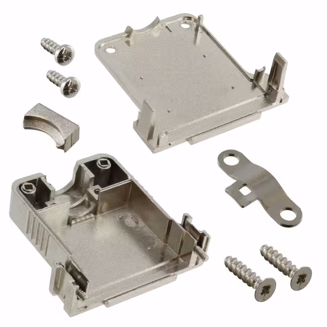 165X13489X Conec  Capots de connecteurs D-Sub en forme de D